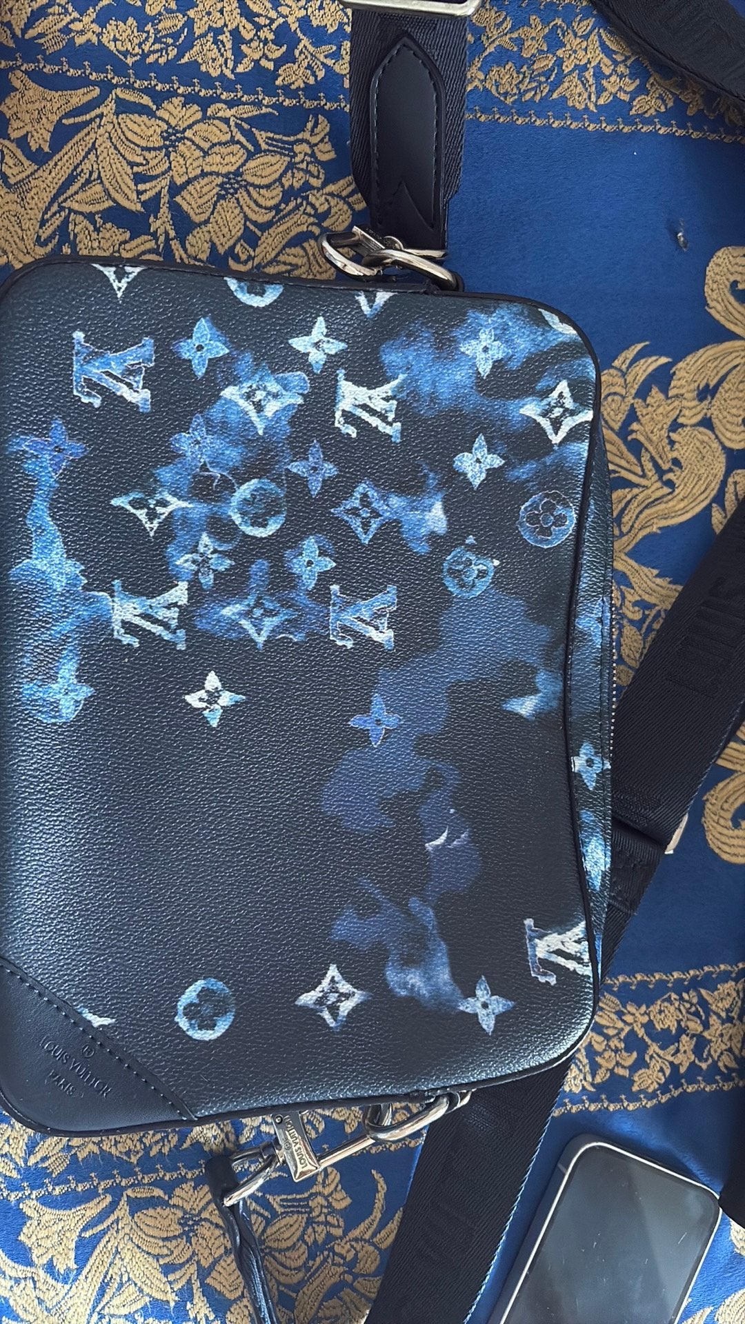 Louis Vuitton boekentas, Handtassen en Accessoires, Blauw, Zo goed als nieuw, Leer, Ophalen