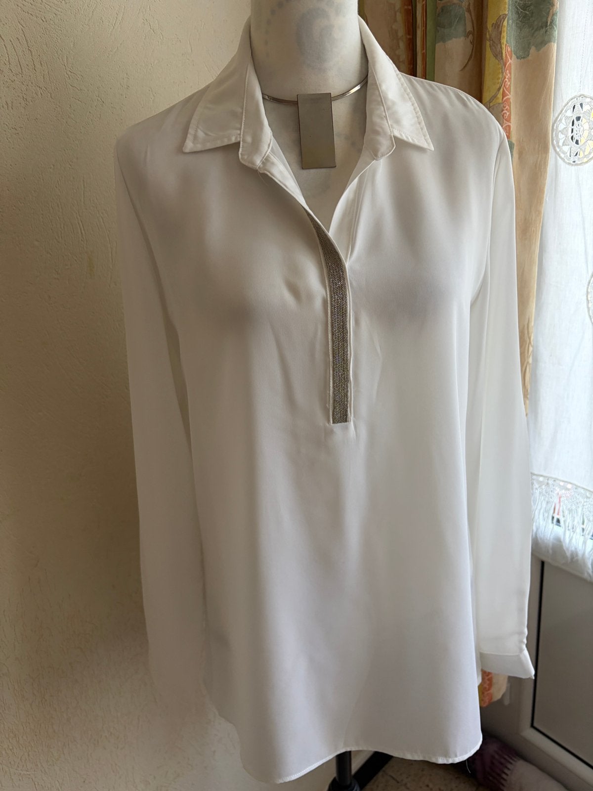 Blouse blanche élégante Bachelorette – Taille L –, Kleding | Dames, Blouses en Tunieken, Ophalen of Verzenden, Zo goed als nieuw