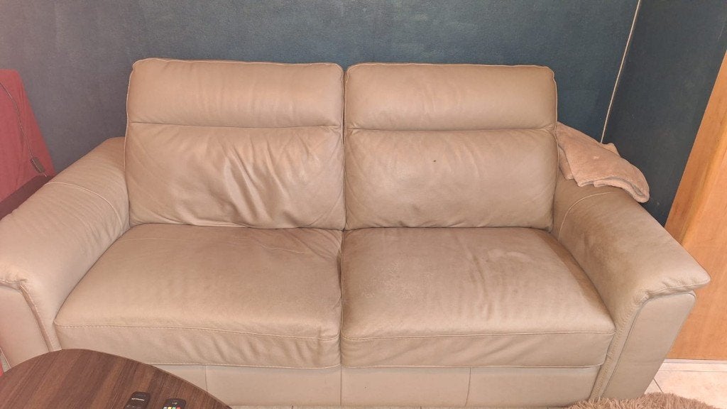 salon cuir  3 places de 3 ans, Maison & Meubles, 75 à 100 cm, 200 à 250 cm, Enlèvement, Utilisé