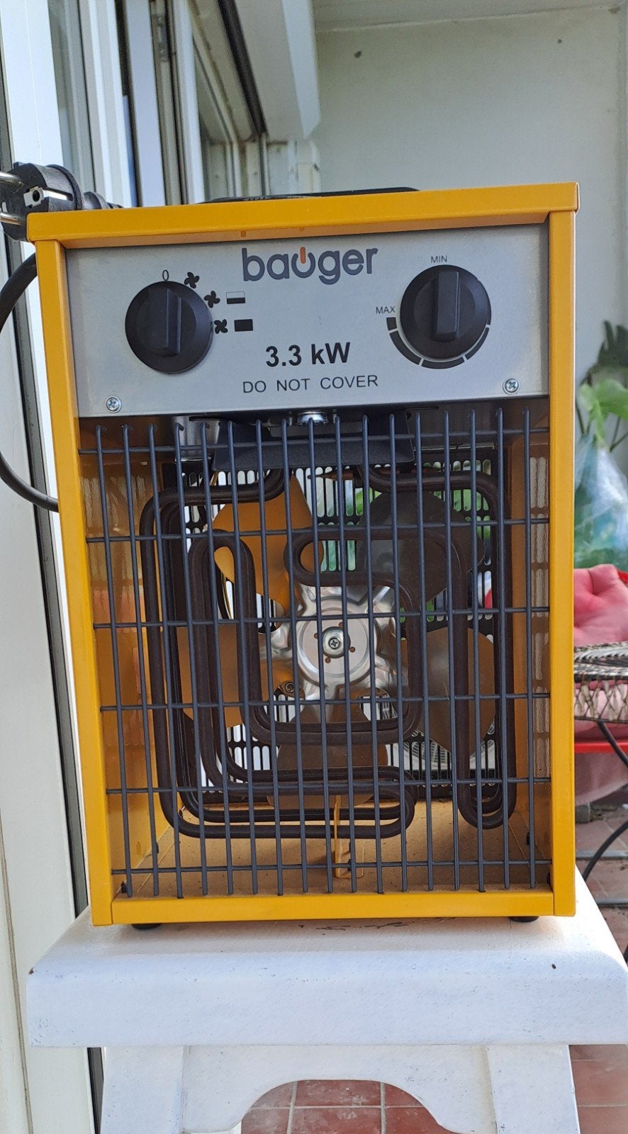bauger fan heater 3.3kw, Doe-het-zelf en Bouw, Ophalen, Zo goed als nieuw, 800 watt of meer, Overige typen