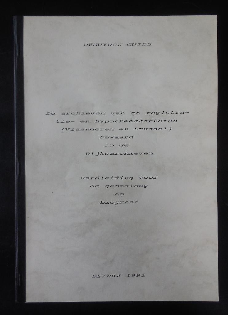 Handleiding voor de genealoog en biograaf - 1991, Boeken, Geschiedenis | Stad en Regio, Ophalen of Verzenden
