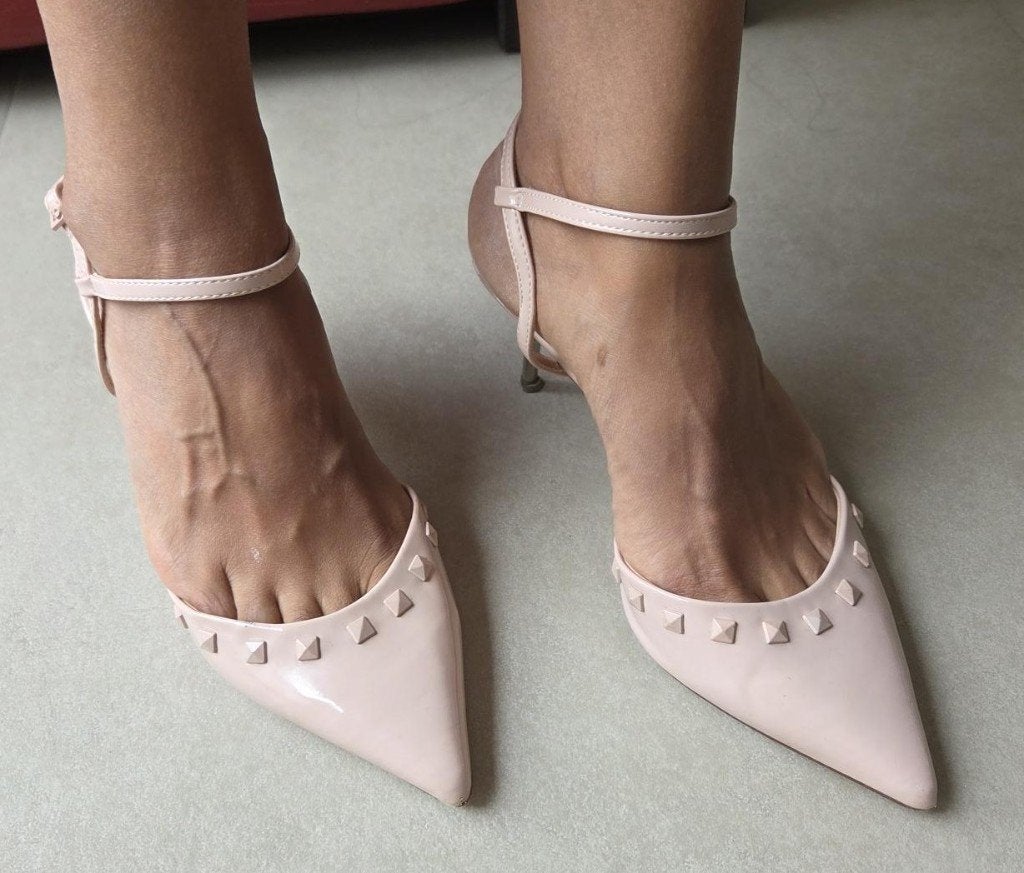 Lichtroze zomer schoenen, Kleding | Dames, Schoenen, Zo goed als nieuw, Schoenen met hoge hakken, Roze, Ophalen of Verzenden