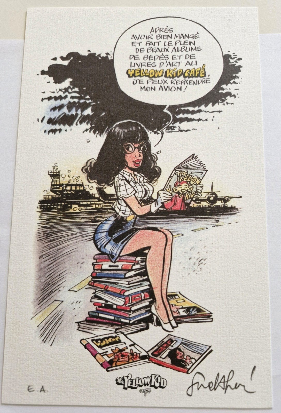 Ex-libris Natacha par François Walthéry, Enlèvement ou Envoi