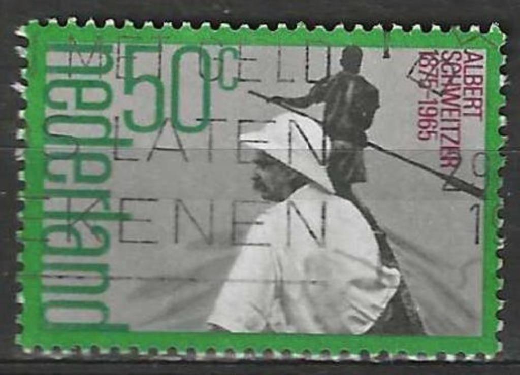 Nederland 1975 - Yvert 1025 - Dokter Albert Schweitzer (ST), Verzenden, Gestempeld
