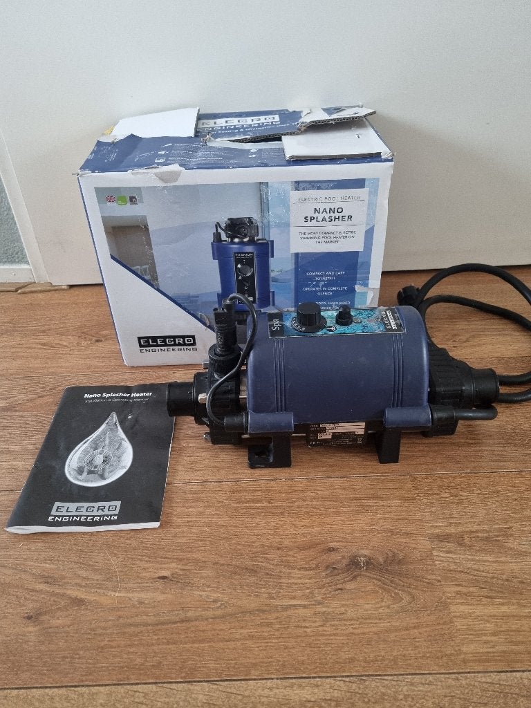 Elecro 6kW nano splasher zwembad/vijver verwarming, Tuin en Terras, Ophalen of Verzenden, Zo goed als nieuw, Verwarming