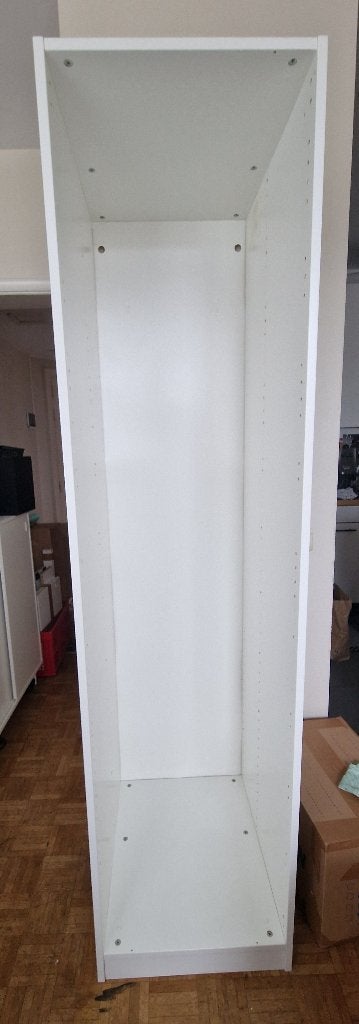 Caisson d’armoire IKEA PAX blanc – 50  58  201 cm, Enlèvement, Utilisé, 1 ou 2 tiroirs, Autres essences de bois