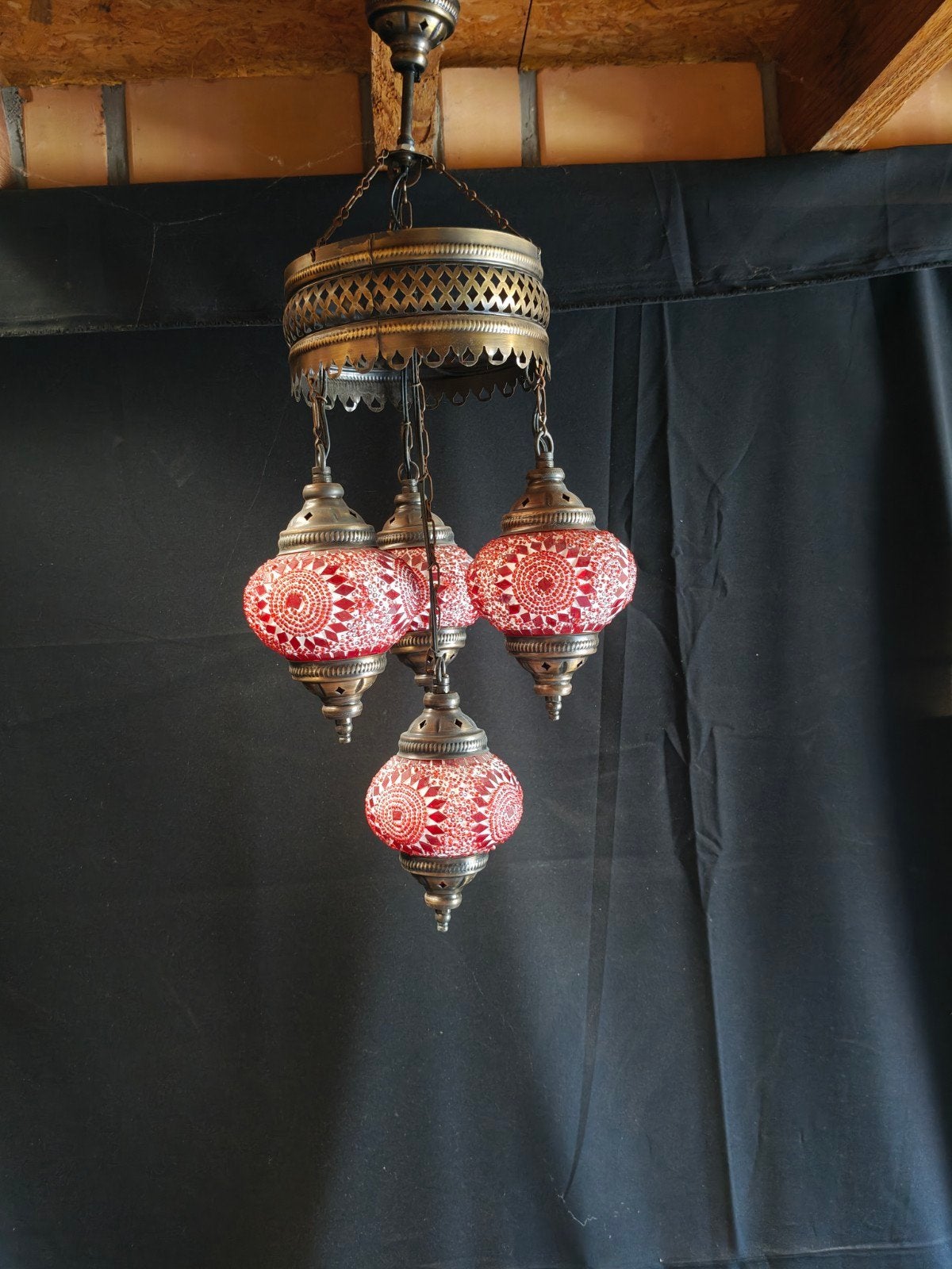 oude Marokkaanse lampen in glas mozaïek, Huis en Inrichting, Ophalen, Glas