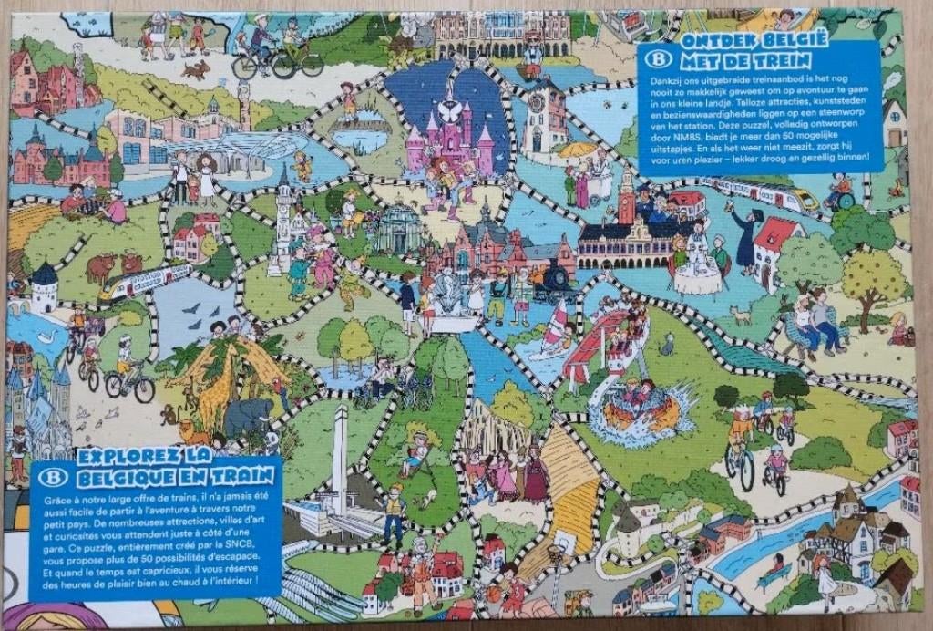 NMBS puzzel - verzamelaar - 1500 stukjes, Ophalen of Verzenden, 500 t/m 1500 stukjes, Zo goed als nieuw, Legpuzzel