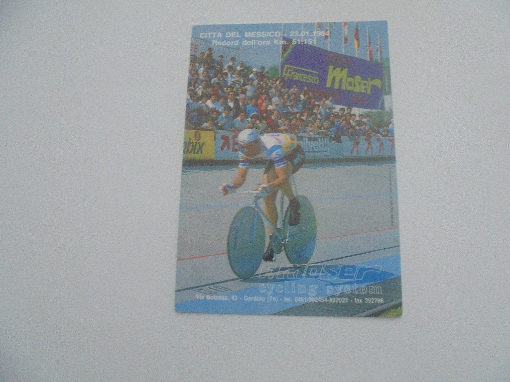 wielrenner-francesco moser, Enlèvement ou Envoi, 1980 à nos jours, Comme neuf, Photo
