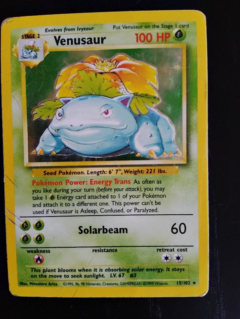Venusaur (Florizarre) BS 15 in het Engels (RH Pokémon 1995), Hobby en Vrije tijd, Verzamelkaartspellen | Pokémon, Ophalen of Verzenden