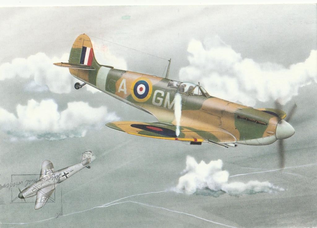 VLIEGTUIG  SUPERMARINE  SPITFIRE  MK V, Verzamelen, Verzenden, 1980 tot heden, Gelopen, Overige thema's