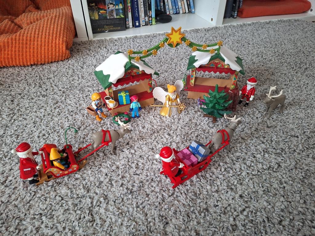 Playmobil - marché de Noël, Enlèvement, Utilisé, Playmobil en vrac