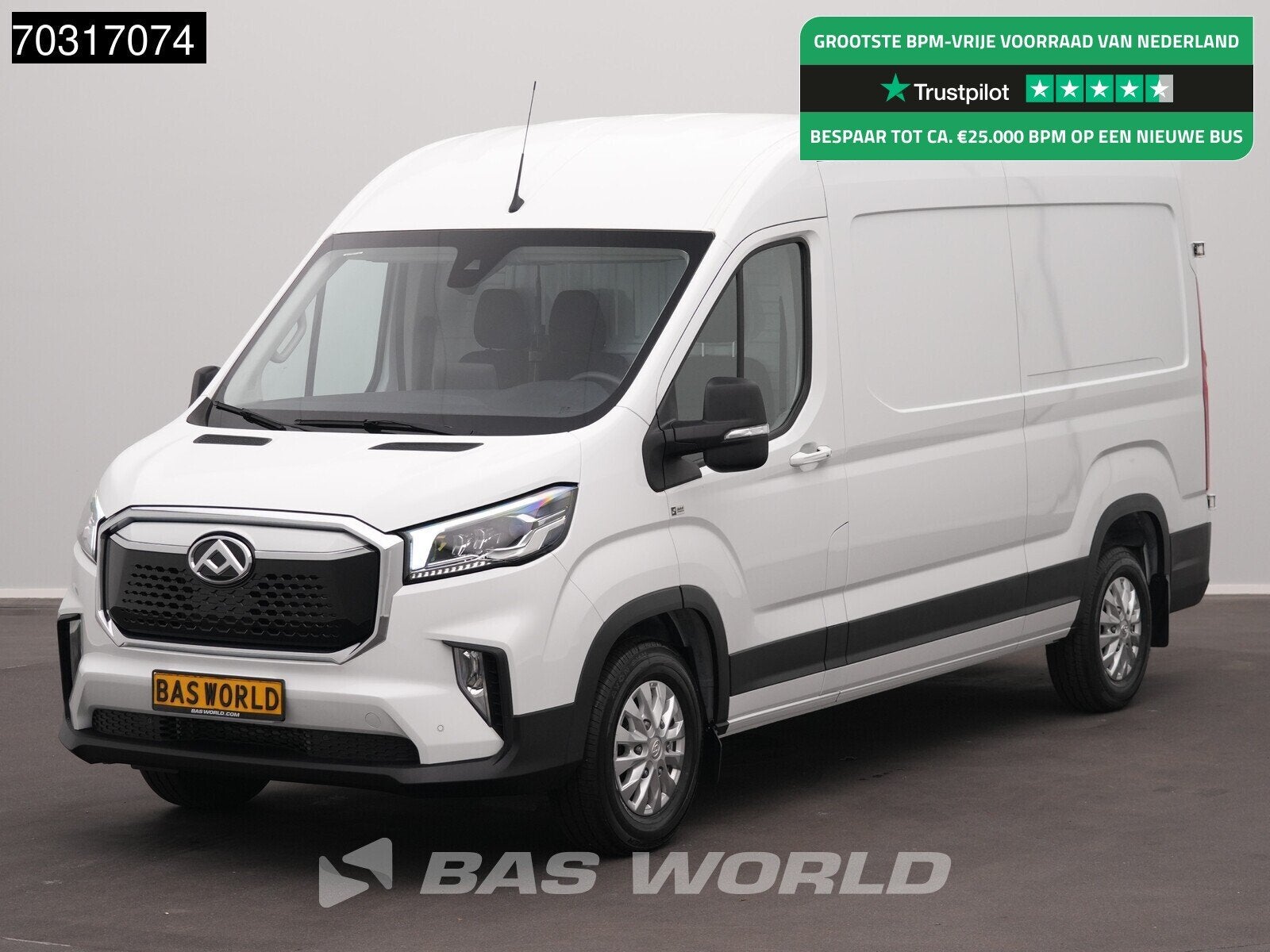 Maxus eDeliver 9 Elektrisch WLTP 256km Stad 52kWh L3H2 204pk, Auto's, Automaat, Stof, Maxus, Wit