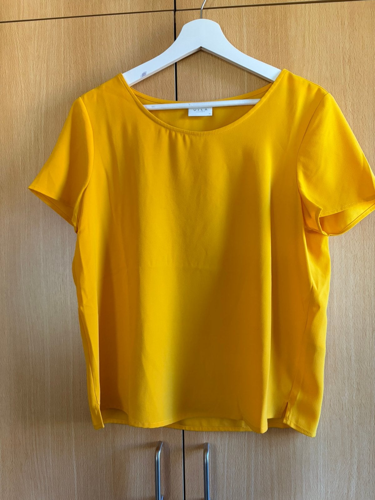 Gele blouse maat 36 Vila, Geel, Ophalen of Verzenden, Zo goed als nieuw, Korte mouw