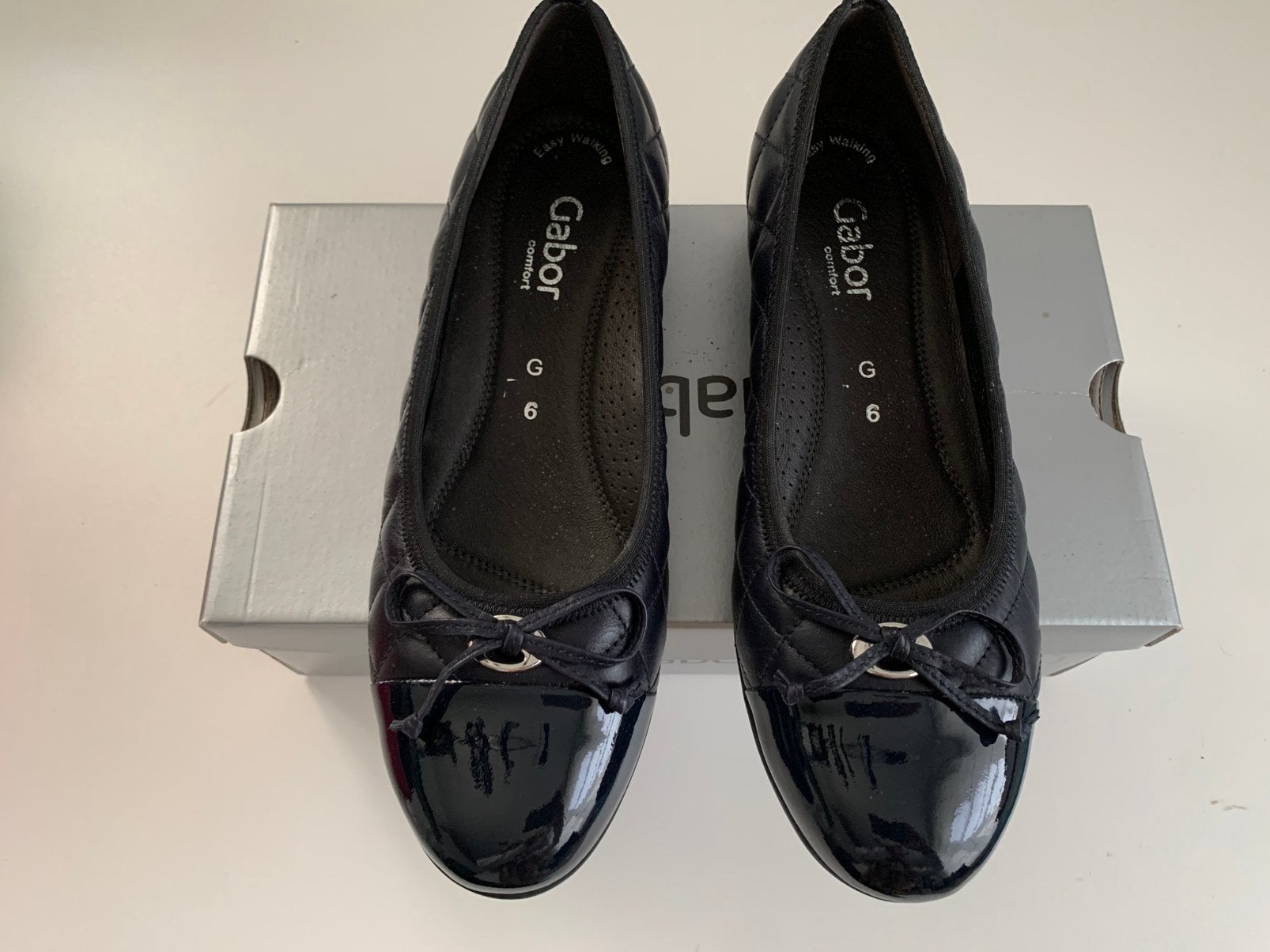 Gabor - ballerines - marine - taille 39 - comme neuf, Ophalen of Verzenden, Zo goed als nieuw, Blauw, Ballerina's