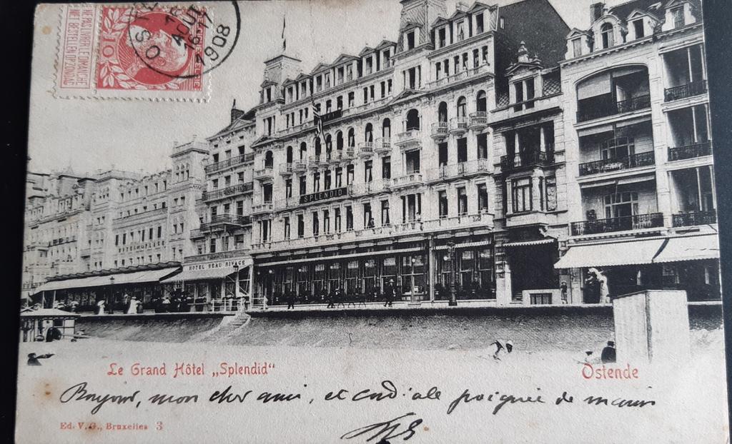 OSTENDE OSTENDE, hôtel SPLENDID DIGUE ZEEDIJK 1908, Envoi
