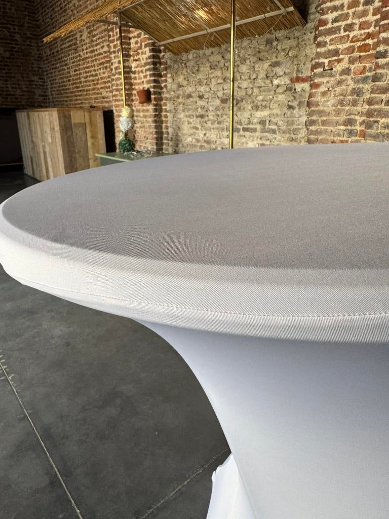 Set van TIEN witte hoezen voor partytafels, Enlèvement ou Envoi, Neuf, Moins de 2 mètres, Autres types