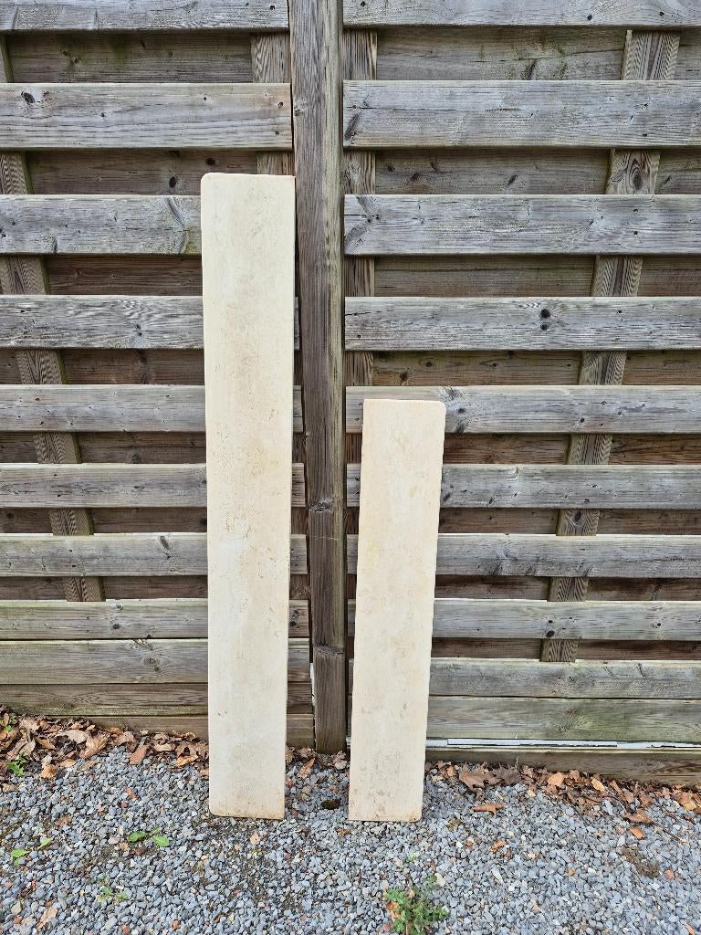 lot 2 tablettes fenêtre marbre beige, Marbre, 60 cm ou plus, Comme neuf, Enlèvement