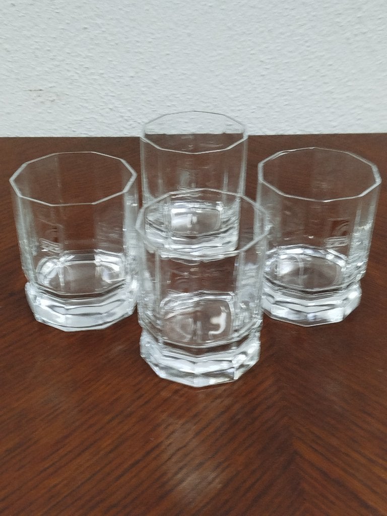 4x vintage Luigi Bormioli whisky-glazen –serie“Light&Music”, Verre ou Verres, Enlèvement ou Envoi, Comme neuf, Verre