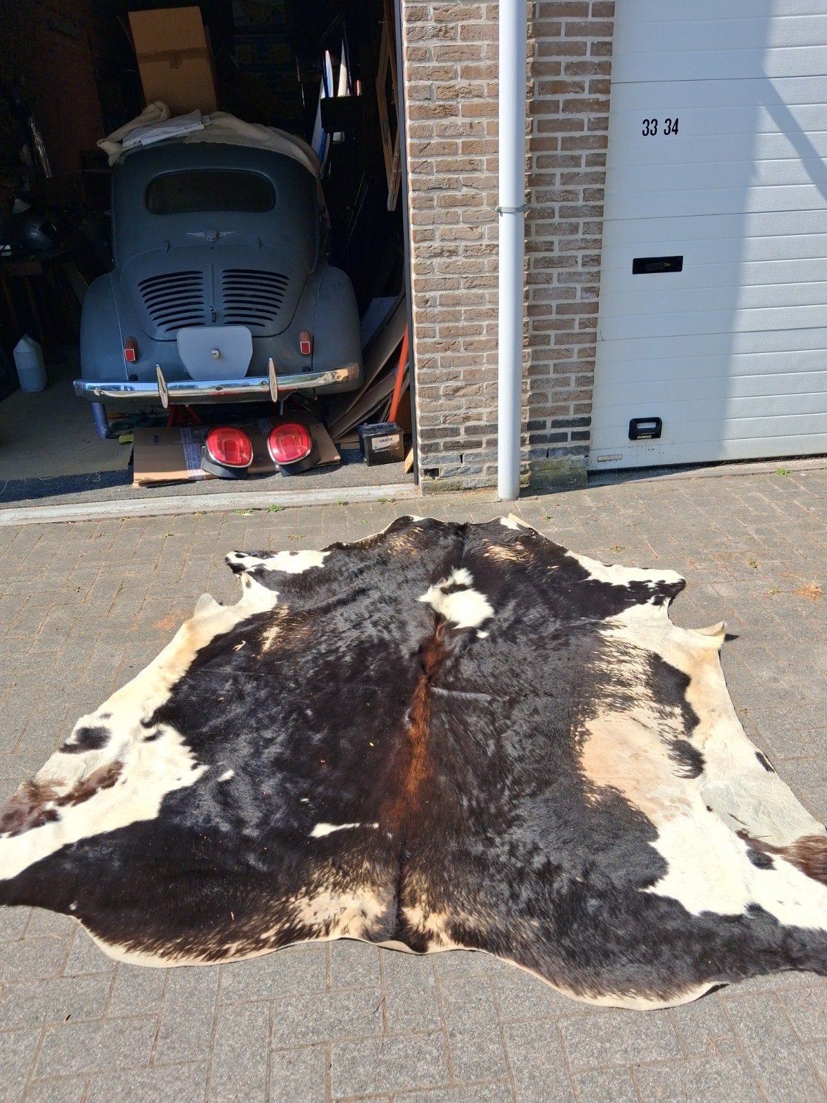 koevel  zwart,wit, Huis en Inrichting, Ophalen, Zwart