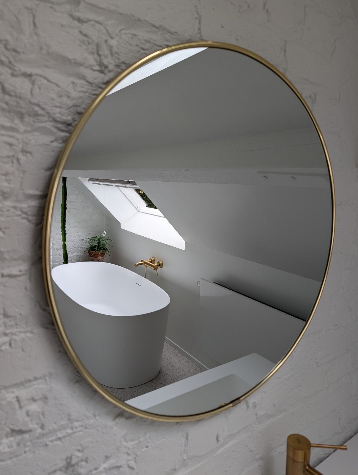 Gouden spiegel Umbra 63cm, Ophalen