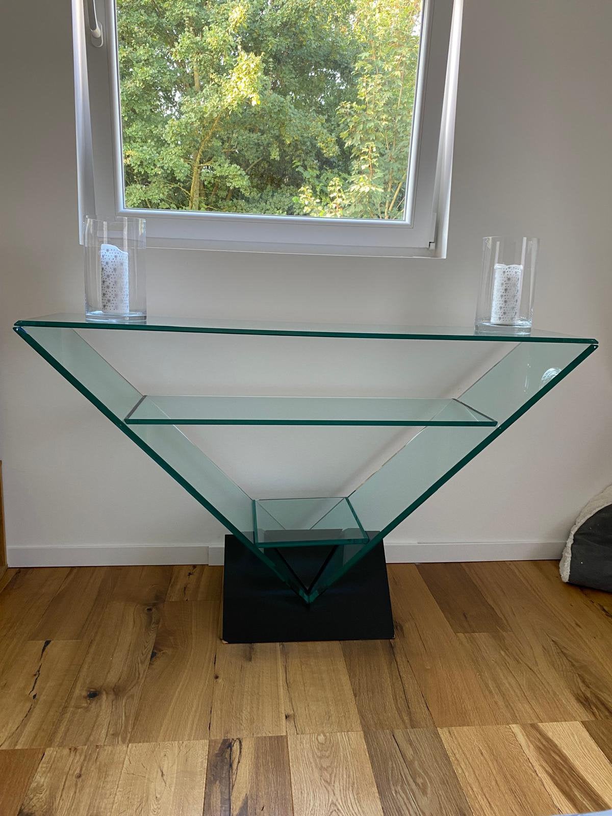 Console, 100 à 150 cm, 25 à 50 cm, Comme neuf, Verre