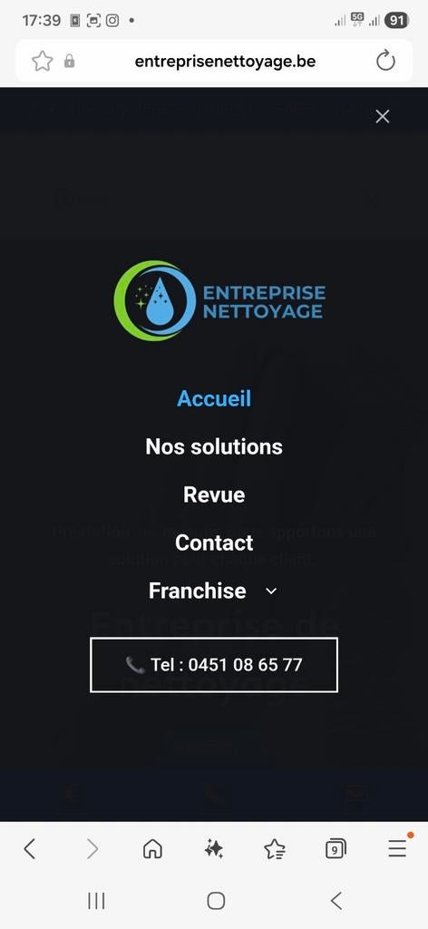 Site WEB pour entreprise de nettoyage, Contacts & Messages, Rencontres | Sites internet & SMS