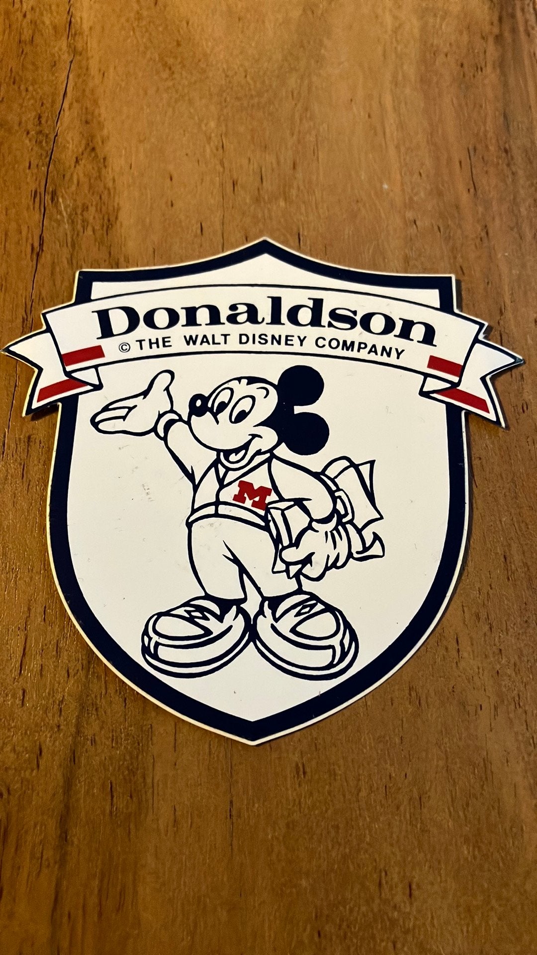Originele oude vintage sticker donaldson walt disney company, Verzamelen, Verzenden, Zo goed als nieuw, Strip of Tekenfilm