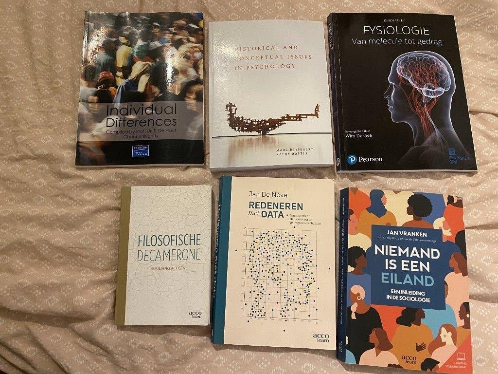 Boeken psychologie 1ste bachelor, Boeken, Ophalen, Zo goed als nieuw, Hoger Onderwijs, Diverse auteurs