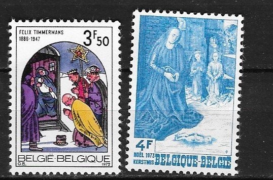 Timbres Noel Belgique, Timbres & Monnaies, Envoi, Non oblitéré