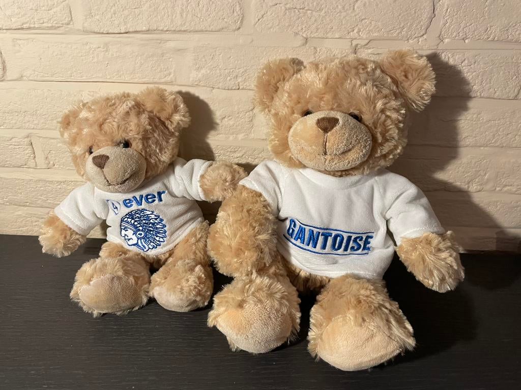 2 teddyberen kaa gent wit - 33 cm en 27 cm, Verzamelen, Ophalen of Verzenden, Zo goed als nieuw