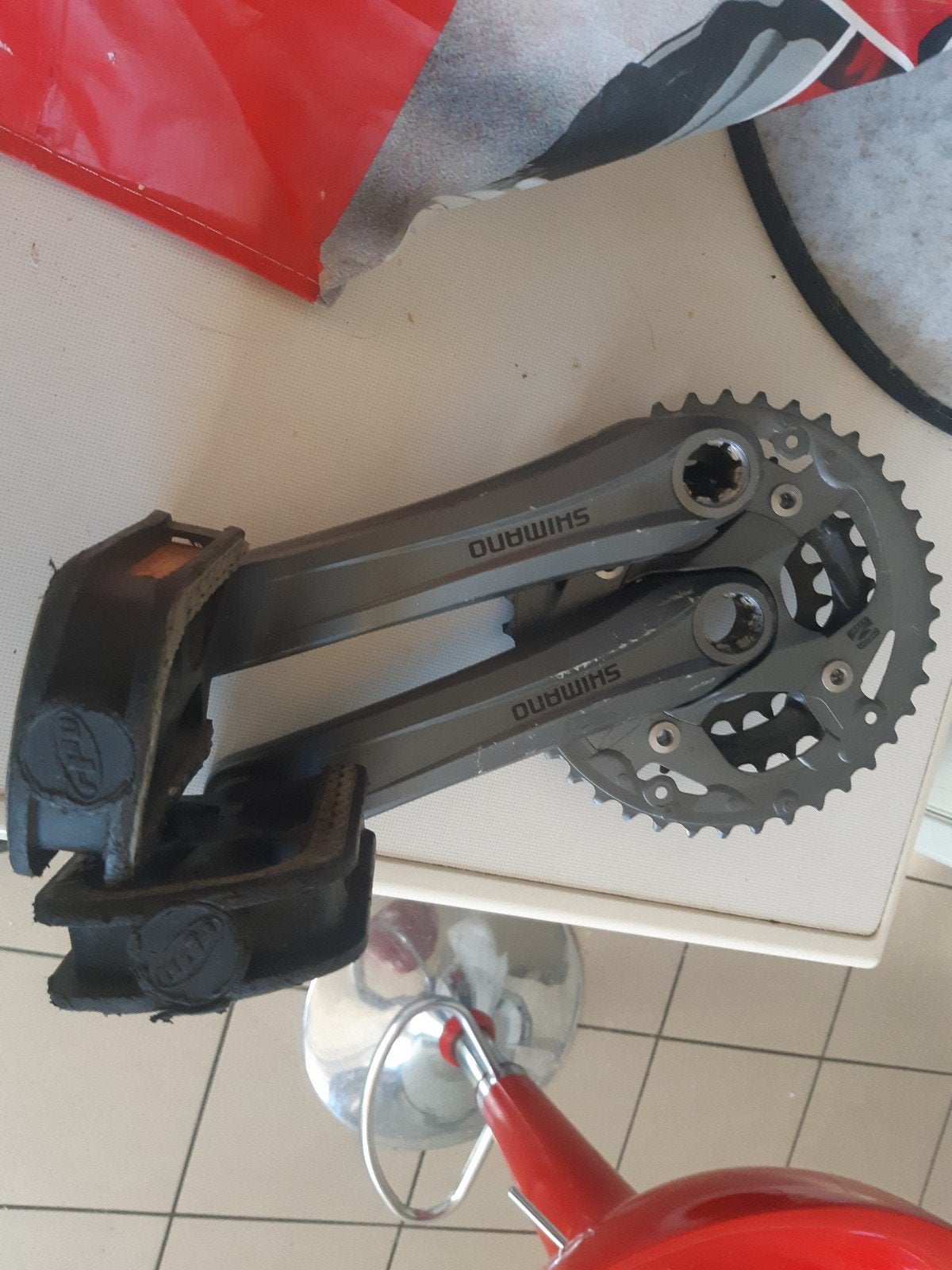 cranck set shimano  alivio, Fietsen en Brommers, Ophalen