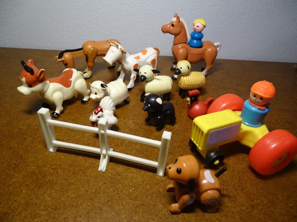 fisher price set dieren met tractor, Kinderen en Baby's, Speelgoed | Fisher-Price, Ophalen of Verzenden, Gebruikt, Speelset