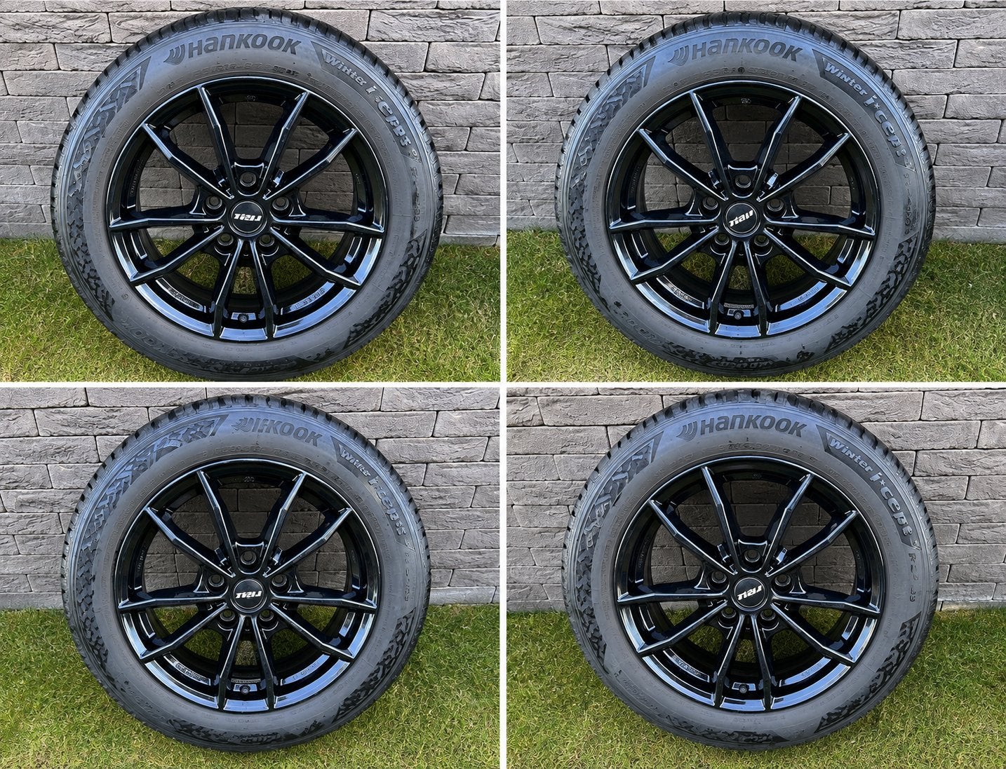 4 RIAL 16" velgen + Hankook winterbanden — Uitstekende staat, Auto-onderdelen, Banden en Velgen, Ophalen, Gebruikt, 16 inch, Band(en)