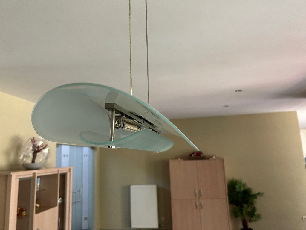 Hanglamp met vervangbare led, Ophalen, Zo goed als nieuw, Glas, 50 tot 75 cm