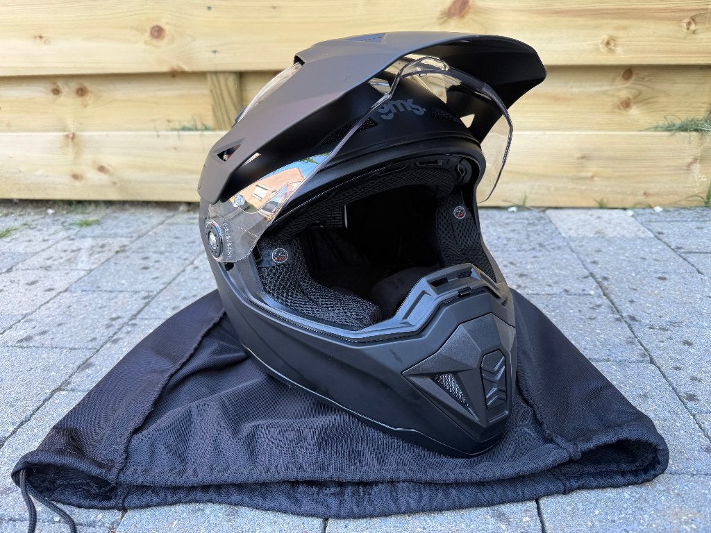 GMS Adventus Adventure Helm – Mat Zwart – Maat M (Als Nieuw), Motoren, Kleding | Motorhelmen, Overige merken, M, Heren, Nieuw zonder kaartje