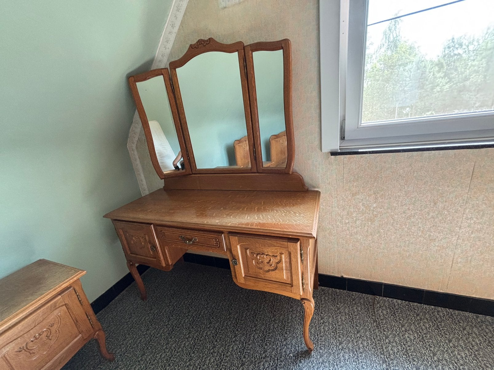 Vintage makeup tafel, Ophalen, Zo goed als nieuw