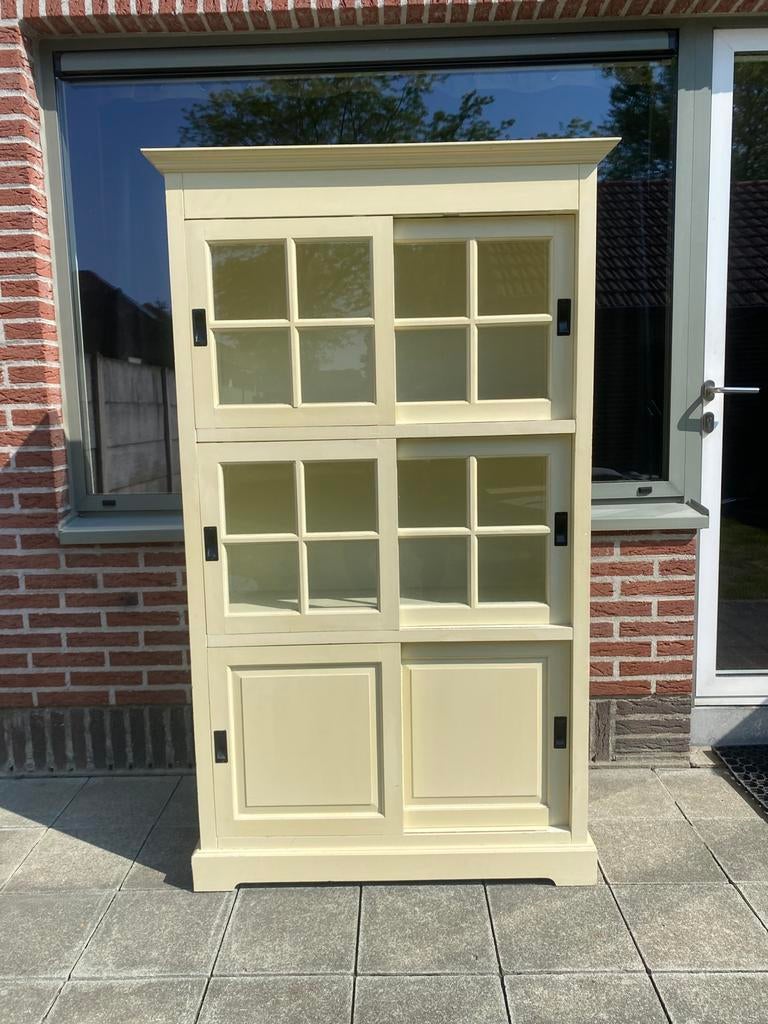 Landelijke Vitrinekast, Huis en Inrichting, Kasten | Vitrinekasten, Zo goed als nieuw, Ophalen