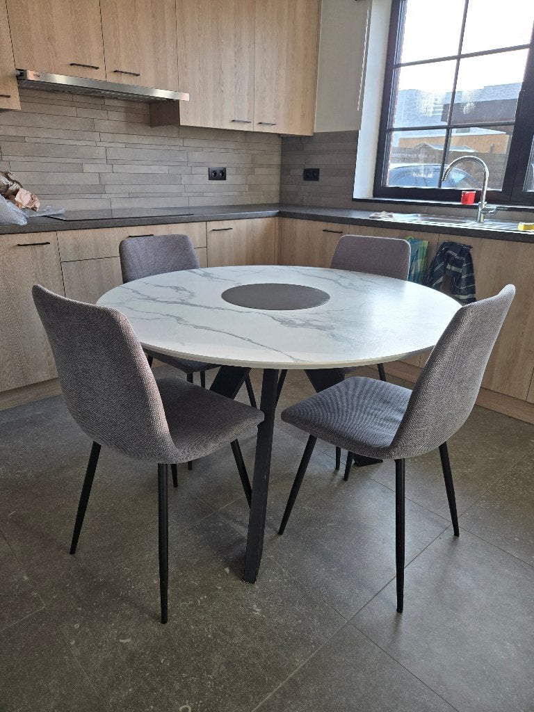 Ronde tafel met 4 stoelen, Ophalen, Overige materialen, Gebruikt, Rond