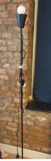 IKEA TÅGARP vloerlamp - zwart, zonder lampenkap, Huis en Inrichting, Lampen | Lampenkappen, Ophalen, Gebruikt, Zwart, 180 cm