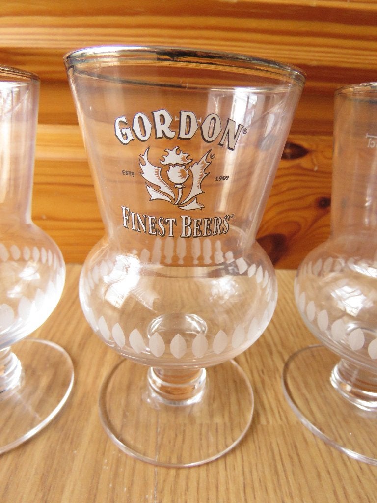 4 verres de dégustation Gordon Finest Beers de 15cl, Enlèvement ou Envoi, Comme neuf, Verre à bière