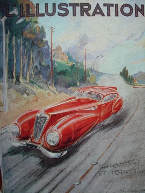 L'Illustration L'Automobile et le Tourisme salon 1936, Antiquités & Art, Envoi, L'Illustration