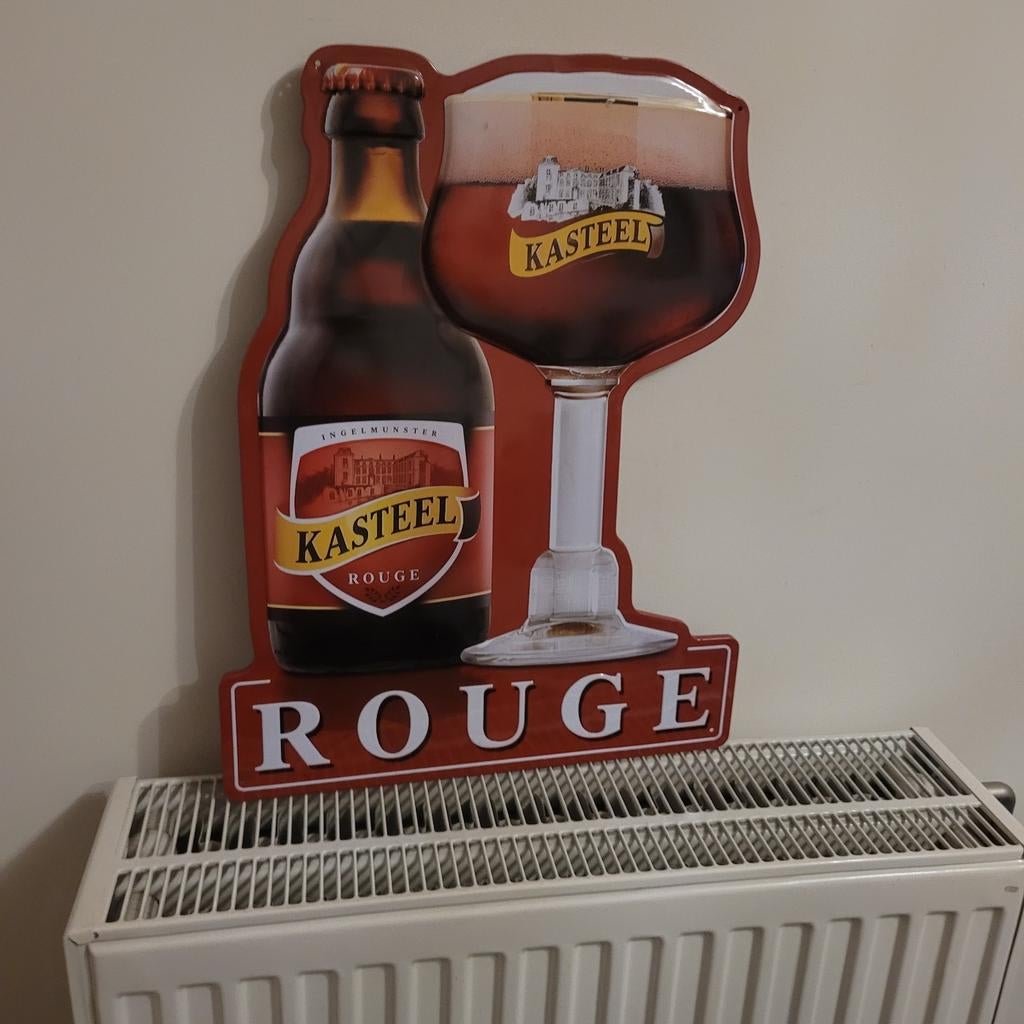 Kasteel rode metalen plaat, Ophalen of Verzenden