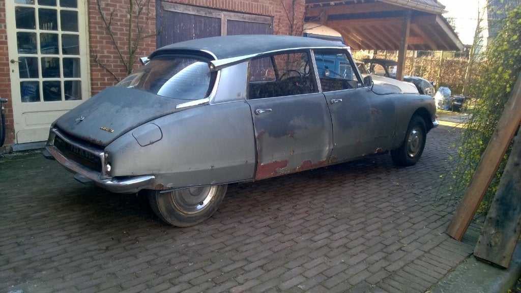 Citroen DS 21 Half automaat Pallas 1969 zwart leer interieur, Auto's, Voorwielaandrijving, 4 deurs, Zwart, Overige kleuren