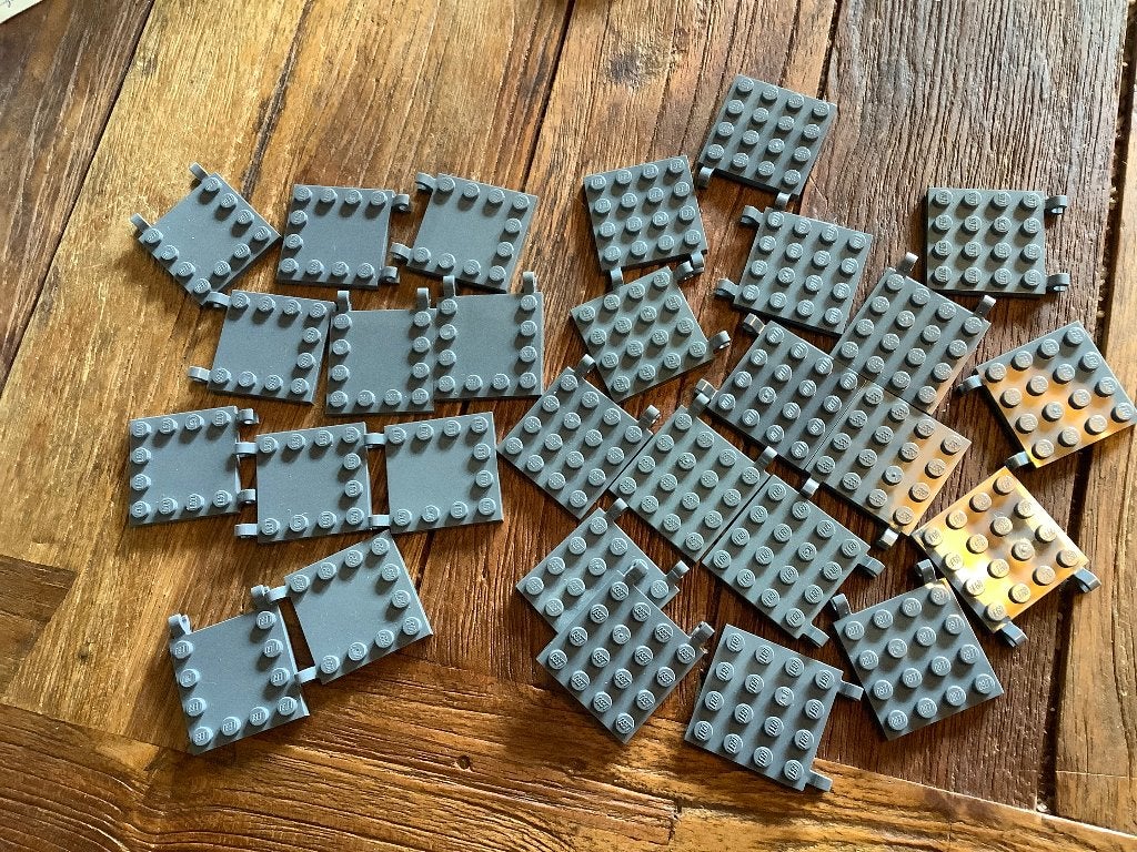 Lego plaatjes/tegels 4x4 met clips 28 stuks / 151-80, Enlèvement ou Envoi, Comme neuf, Briques en vrac, Lego