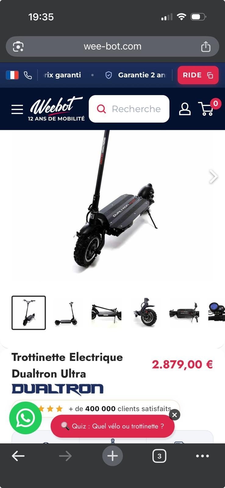 Trottinette dualtron, Fietsen en Brommers, Steps, Ophalen