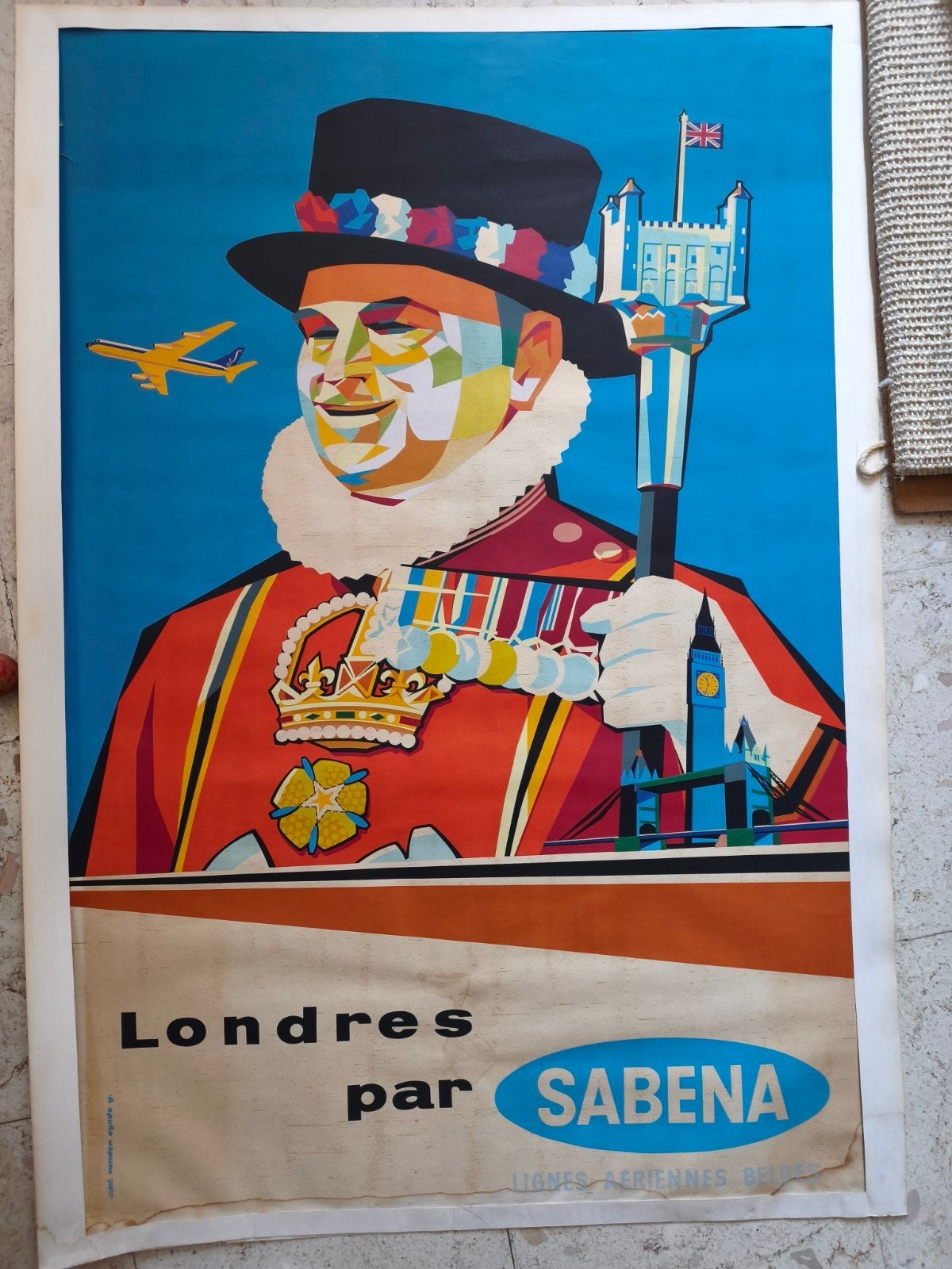 Vieille affiche sabena, Collections