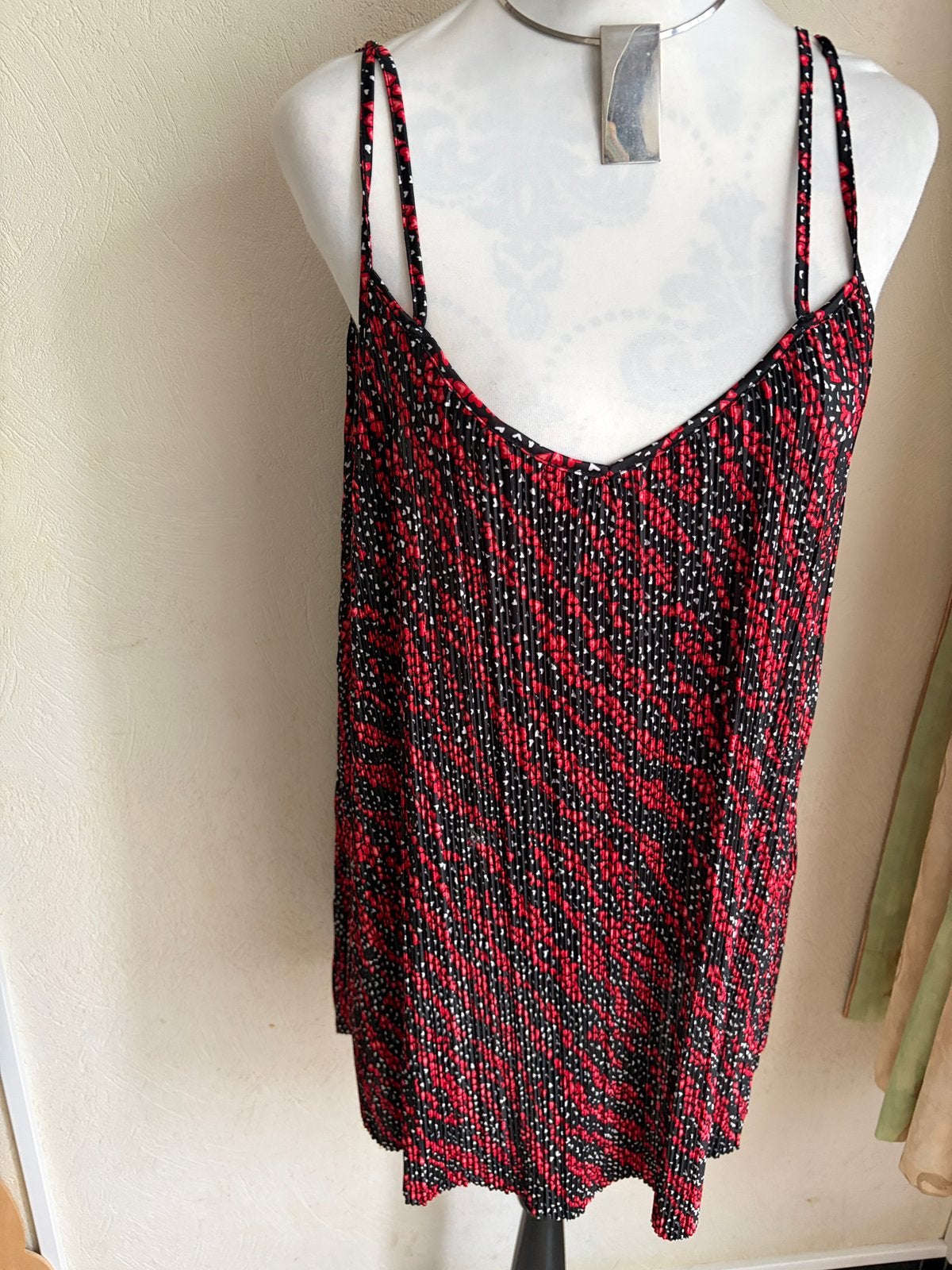 Modieuze plooitop/tanktop/tanktop  grafisch patroon, maat XL, Kleding | Dames, Grote Maten, Ophalen of Verzenden, Zo goed als nieuw