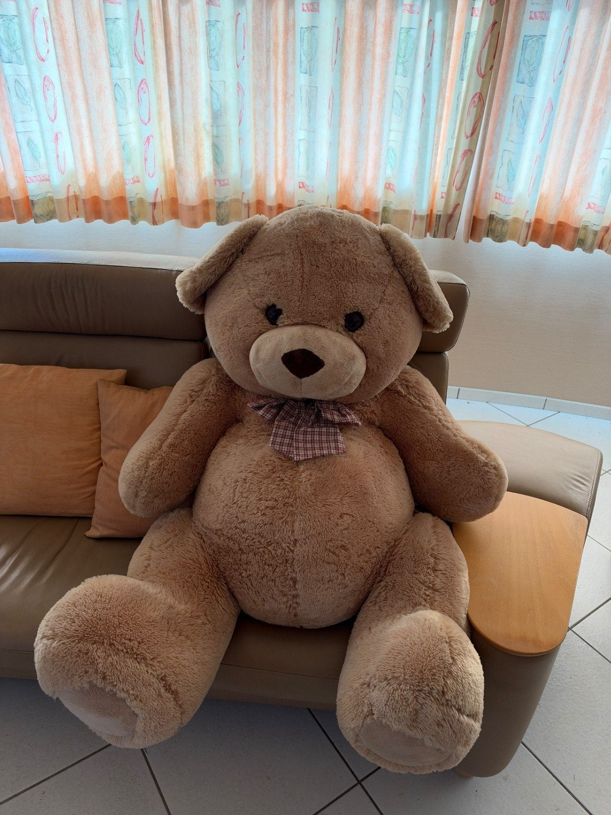 Teddybeer groot, Verzamelen, Ophalen, Zo goed als nieuw, Stoffen beer