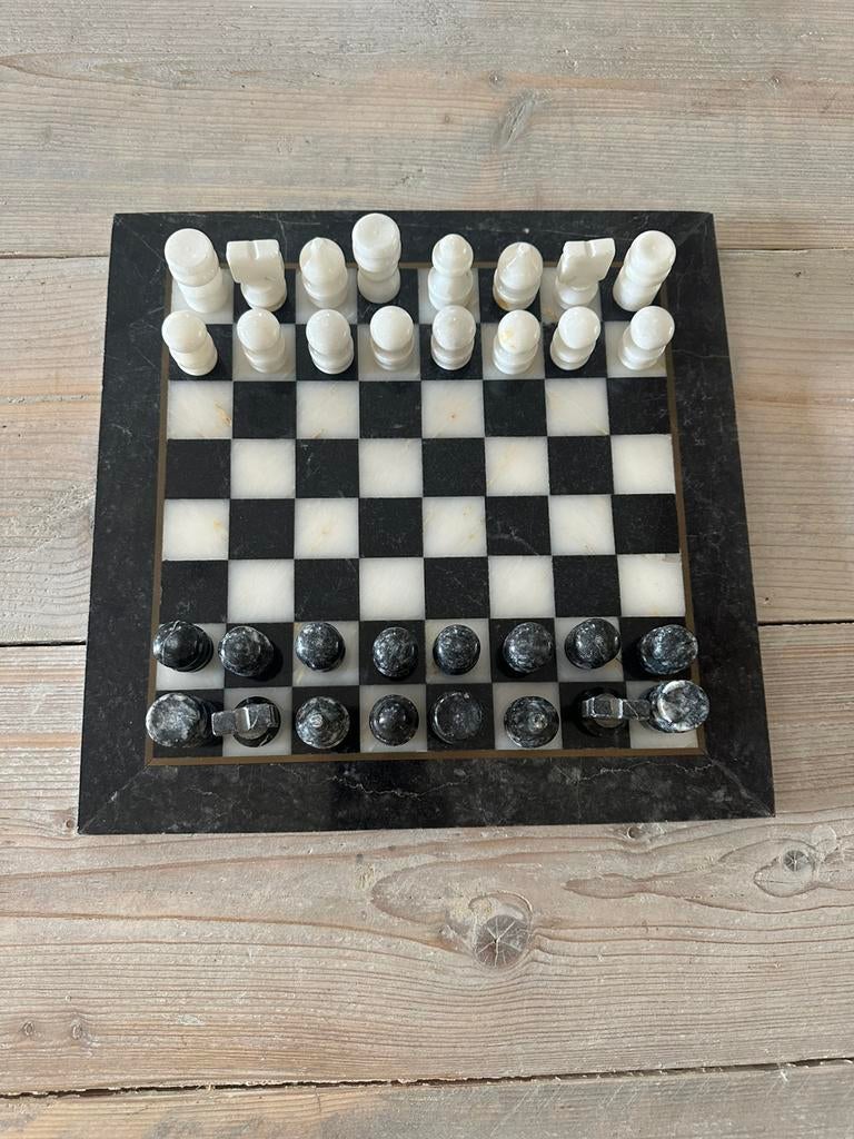 Schaakspel marmer, Ophalen, Zo goed als nieuw